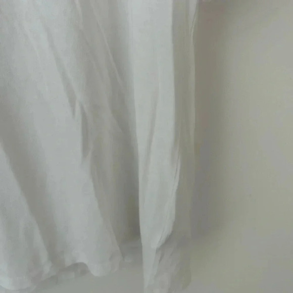 Talbots white top with lace sleeves cotton modal - Picture 3 of 8